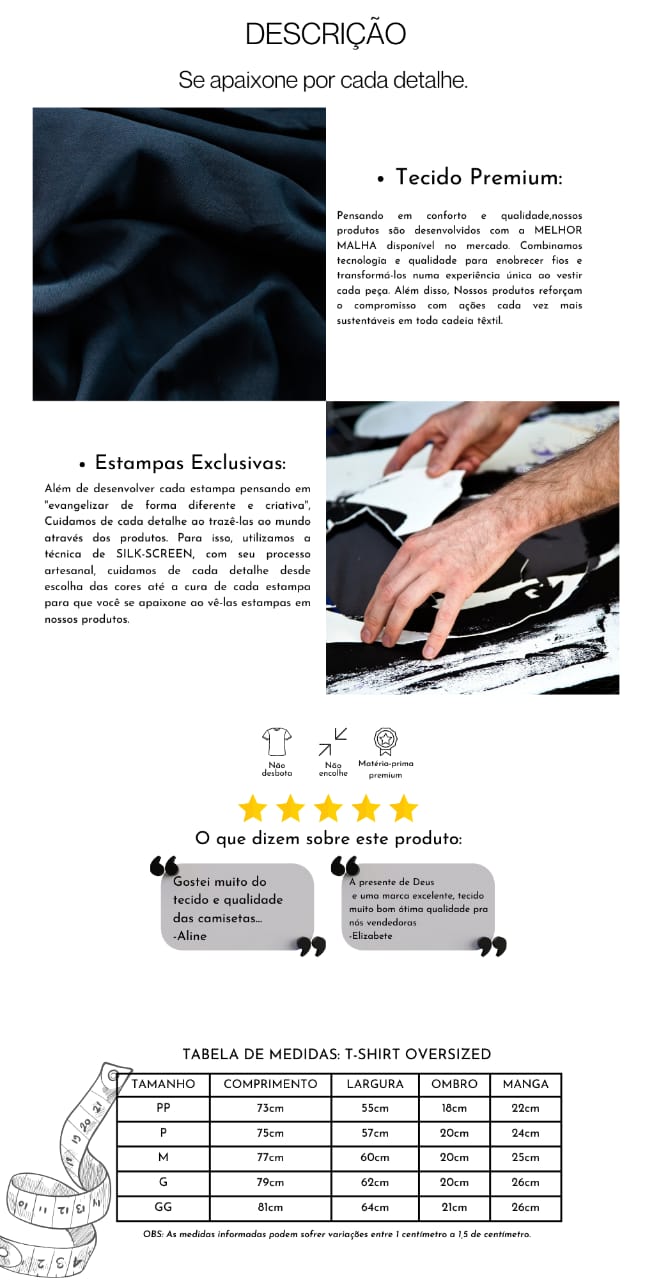 Blusa Unissex Oversized "Jeová Jireh" PRETA