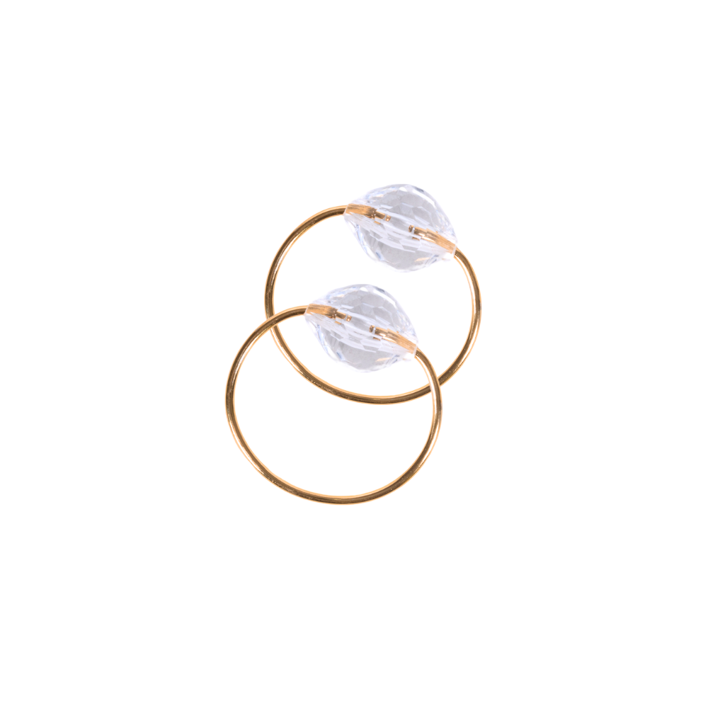 Kit 6 Pçs Anel para Guardanapo 6 Lugares Cristalino 4x3cm Argola Dourado