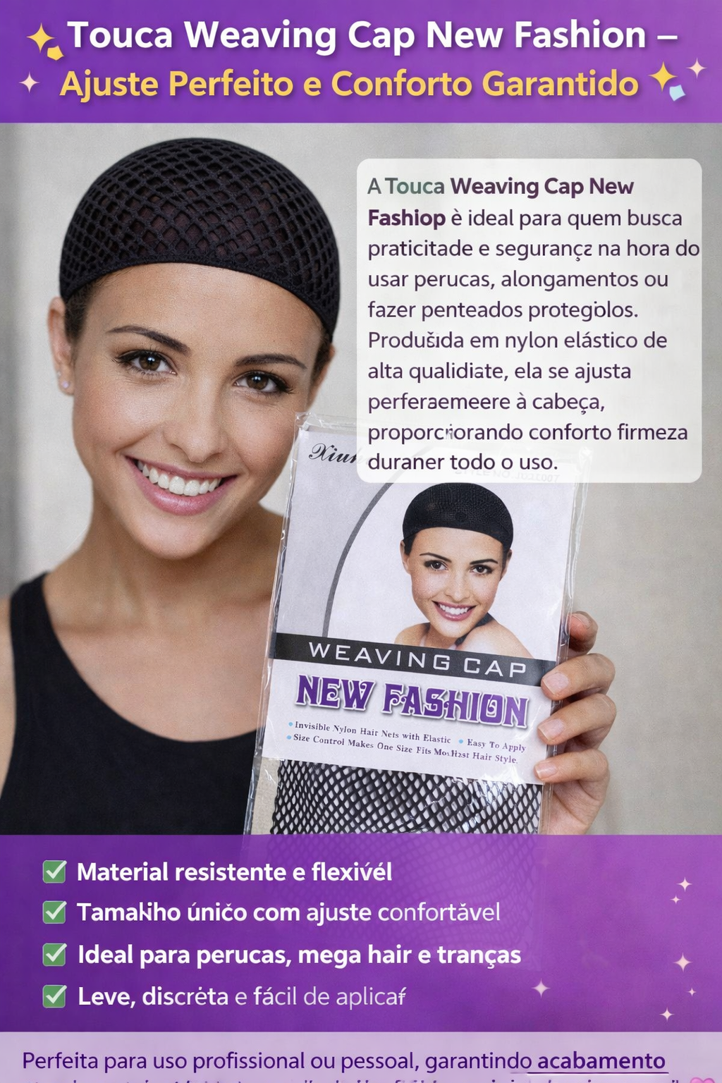 Touca Weaving Cap New Fashion Ajuste Perfeito e Conforto Garantido