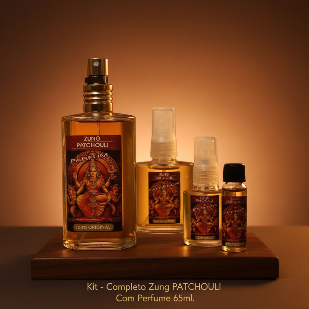 Kit Completo Zung Patchouli Com Perfume 65ml.