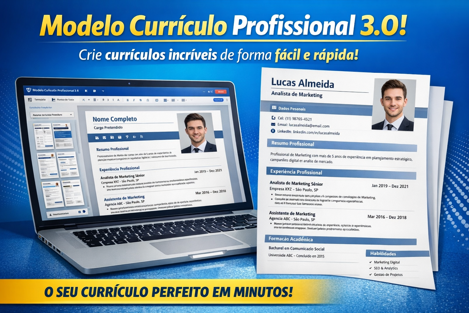 Gerador de Currículo Profissional Crie Currículos Prontos para Impressão em Minutos