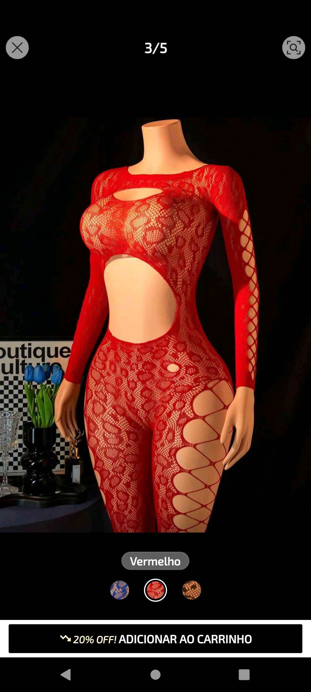 Macacão Vazado Sexy