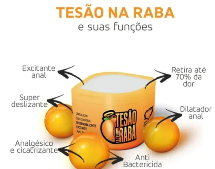 Cápsulas Anestésico Tesão na Raba