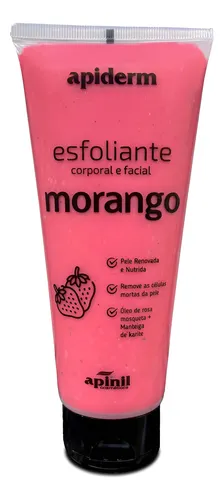 Esfoliante Corporal e Facial Apiderm Morango 190g Morango 190g