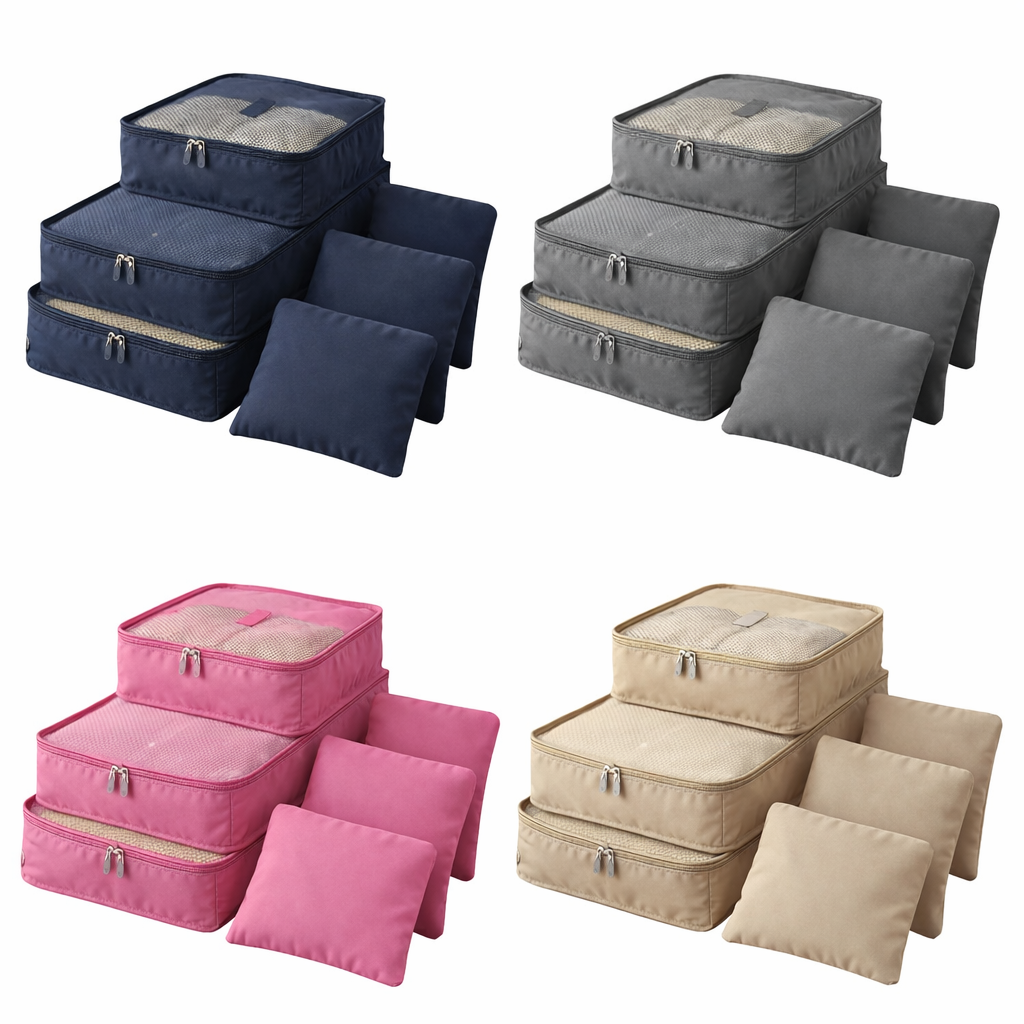 Kit 6 Organizadores de Mala para Viagem Sortido