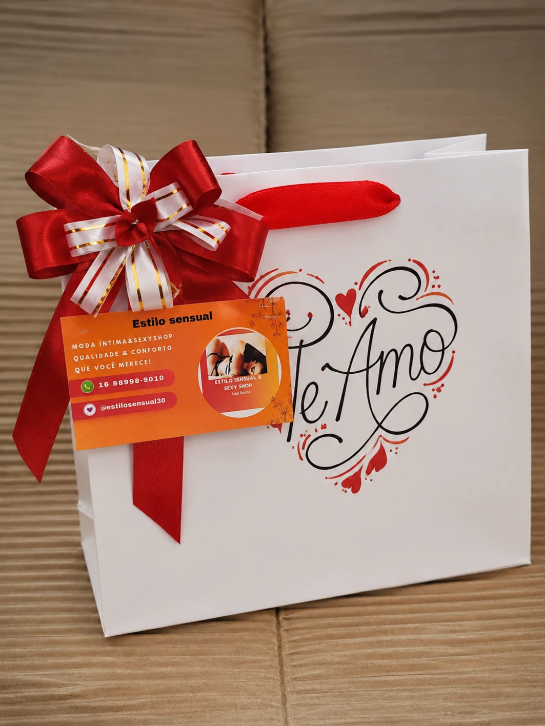 Sacola Personalizada ( Te Amo )