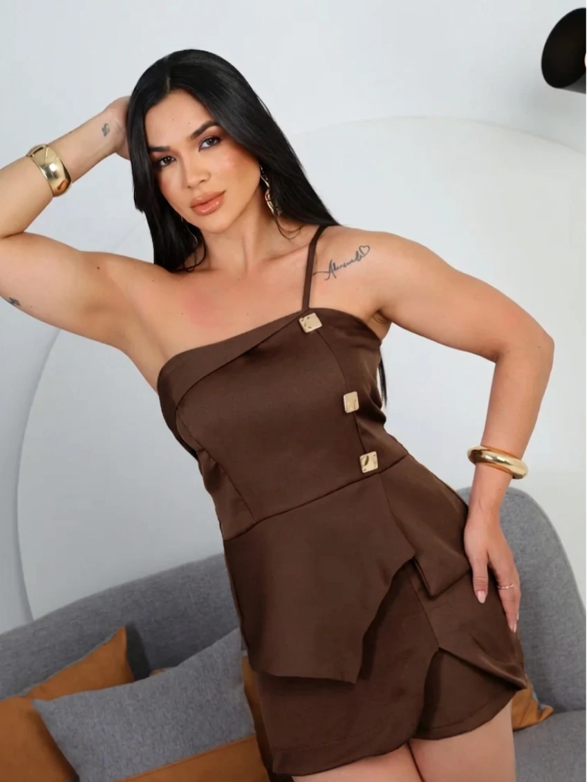 Conjunto Alfaiataria Assimetria Chic