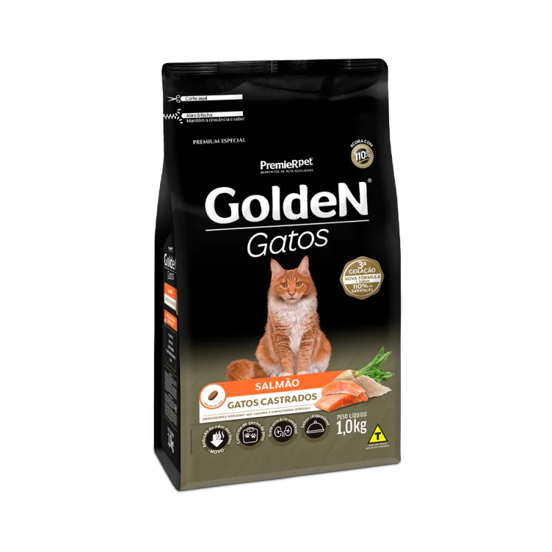 Golden Gato Castrado 10,1Kg Salmão