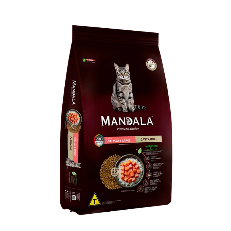Mandala 10,1Kg Gatos Castrados Salmão/Arroz