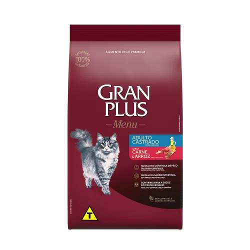 Gran plus Gato Castrado 10,1Kg Carne/Arroz