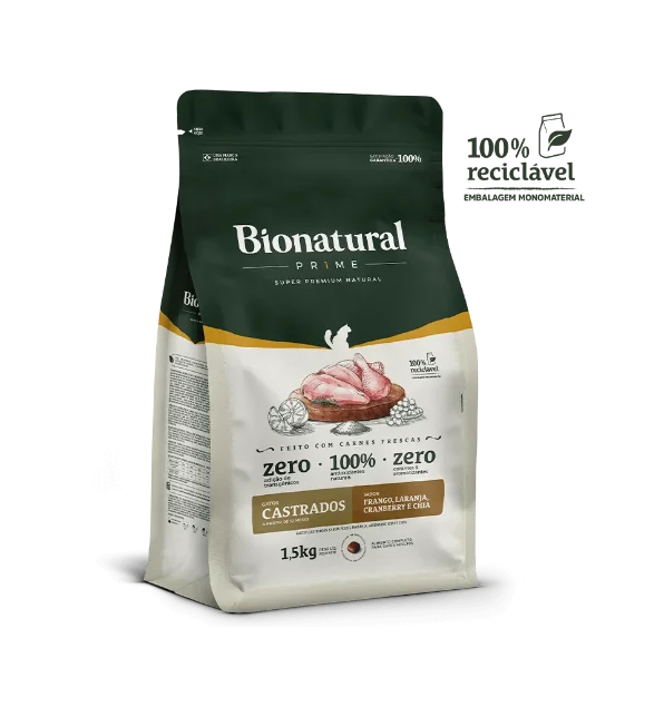 Bionatural gato castrado frango GRANEL