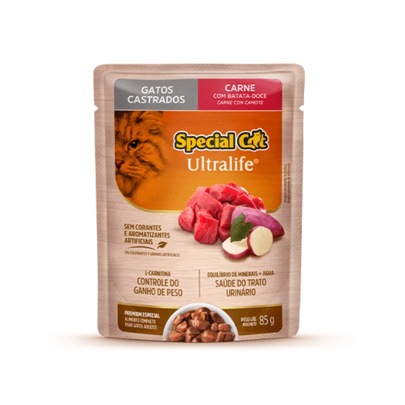 SACHÊ SPECIAL CAT ULTRALIFE CASTRADOS SABOR CARNE
