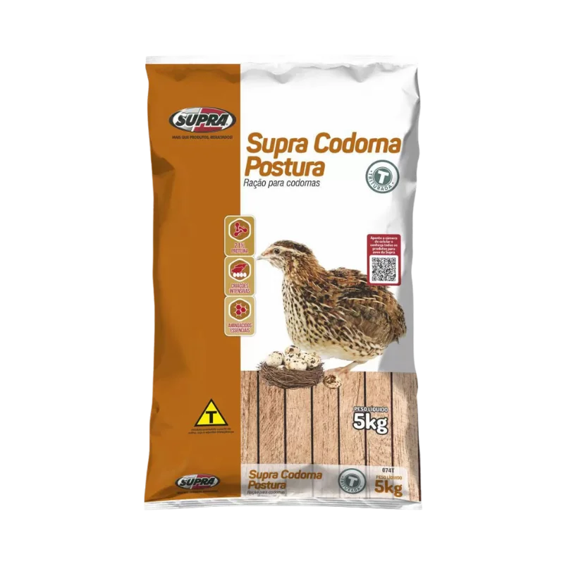 Ração Codorna Postura Supra 5Kg