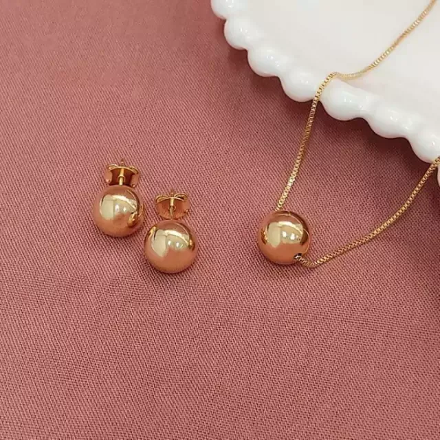 Conjunto dourado esfera