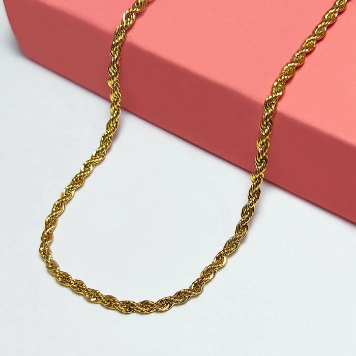 Colar dourado cordão baiano