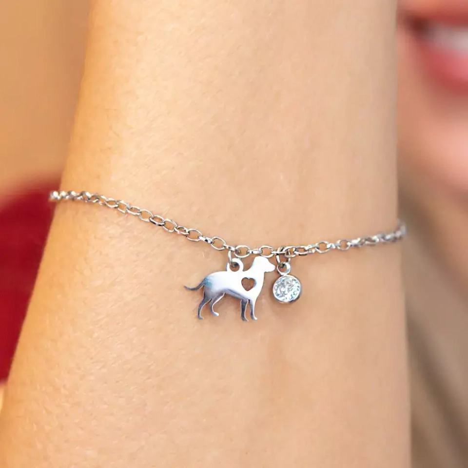 Pulseira aço mascote e zircônia