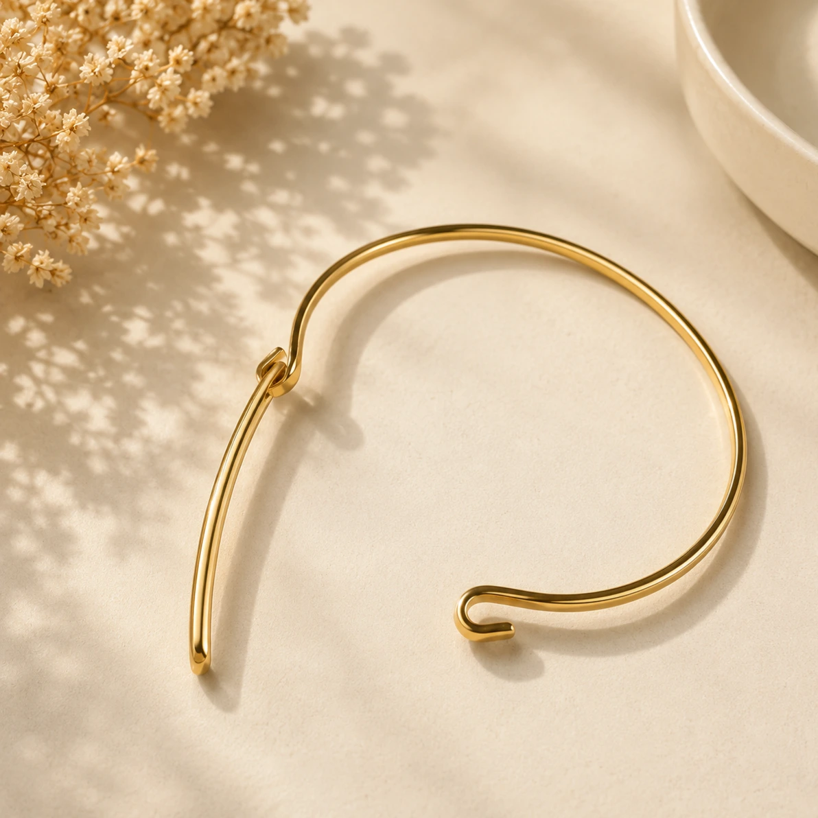 Bracelete dourado básico personalizável