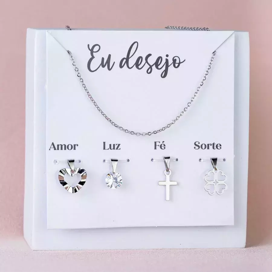 Kit aço eu desejo: amor, luz, fé e sorte