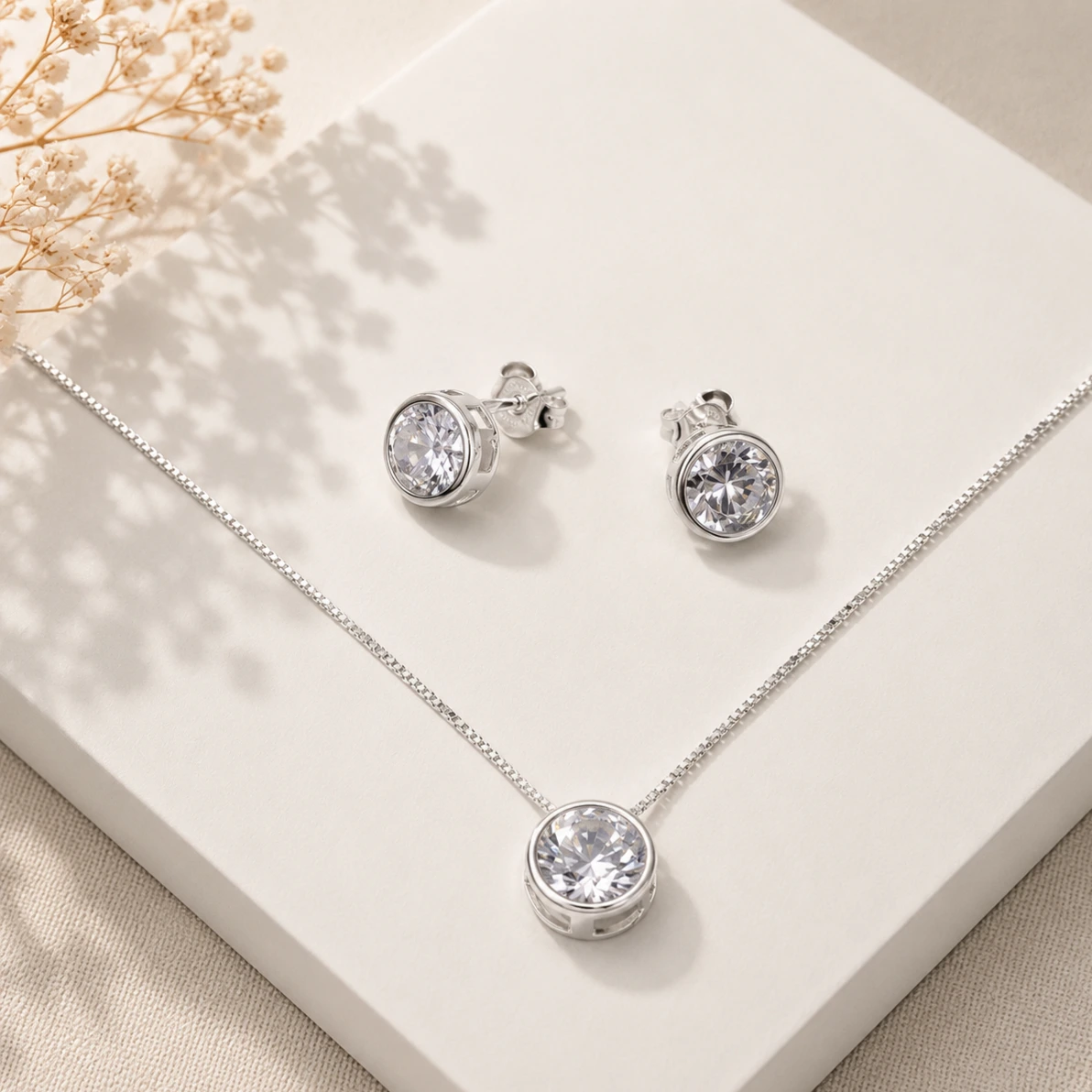 Conjunto prata ponto de luz