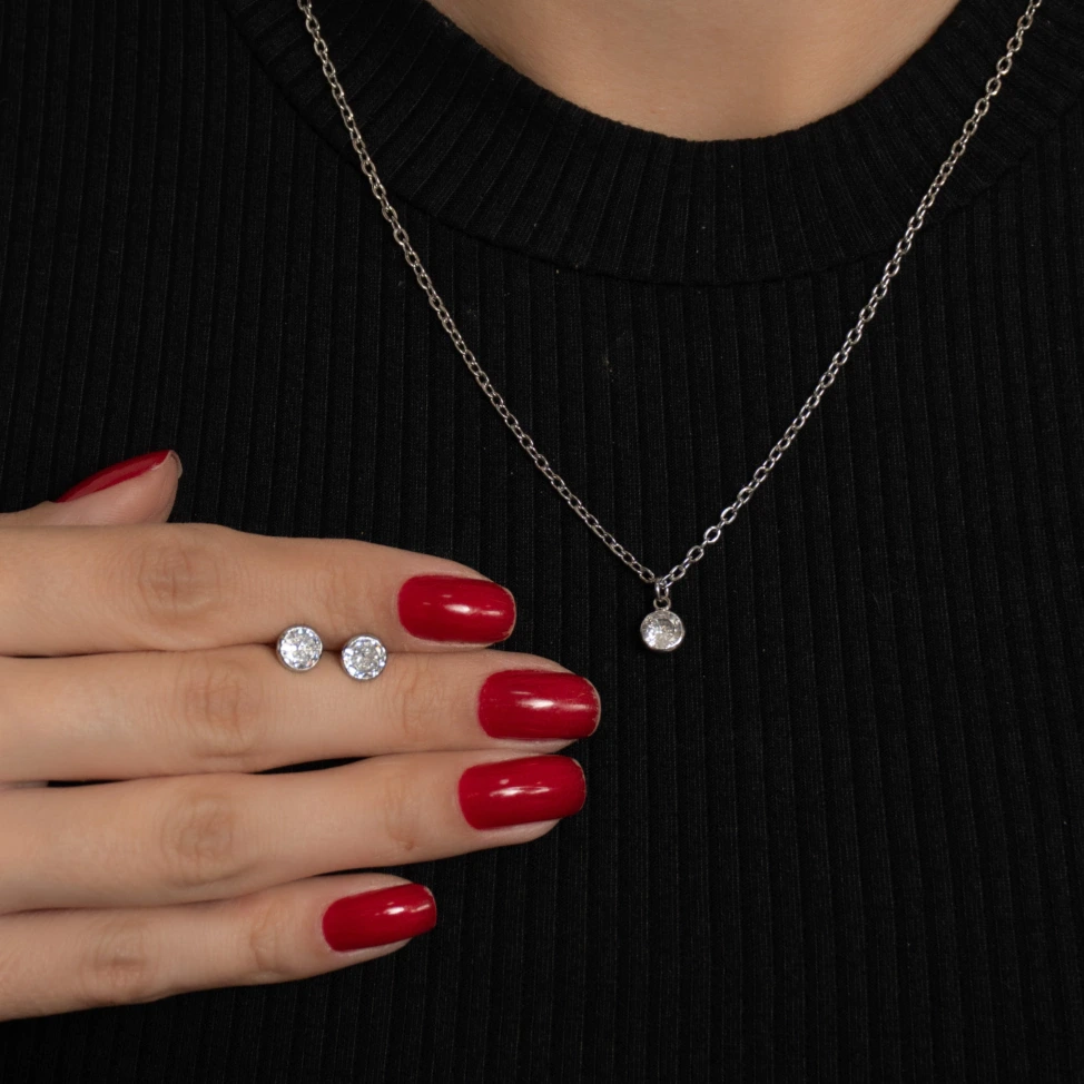 Conjunto aço ponto de luz 6mm