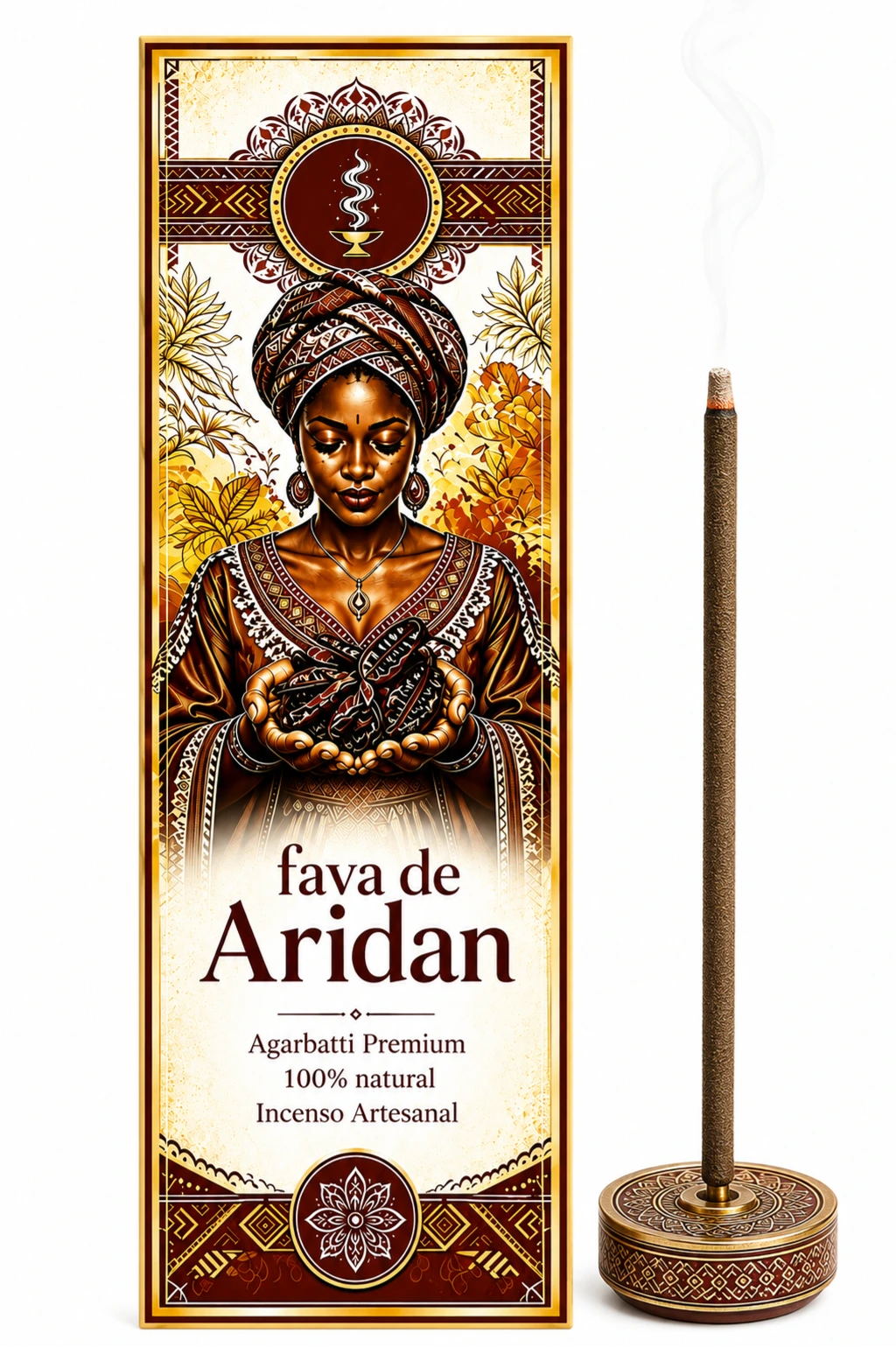 Incenso Premium Fava de Aridan (aridã) - Linha ritual Raízes da África - Arkanum Incensos