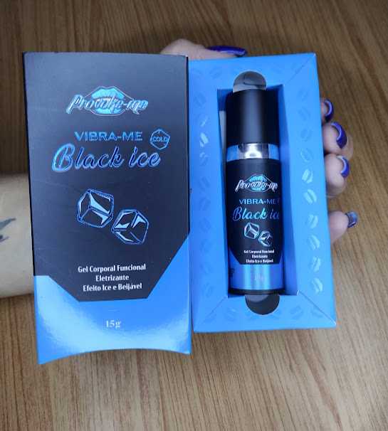 GEL ELETRIZANTE BEIJÁVEL VIBRADOR LIQUIDO BLACK ICE