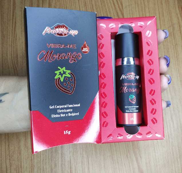 GEL ELETRIZANTE BEIJÁVEL VIBRADOR LIQUIDO MORANGO