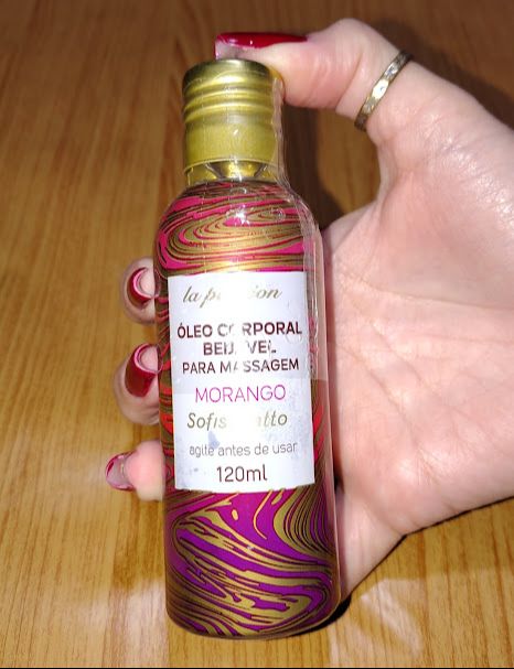 ÓLEO DE MASSAGEM BEIJÁVEL MORANGO