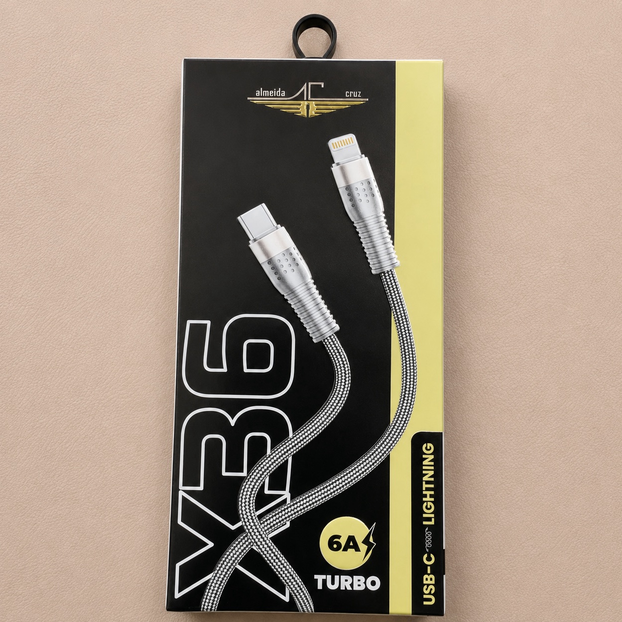 Cabo USB-C/Lightning Linha Prime X36 Almeida Cruz