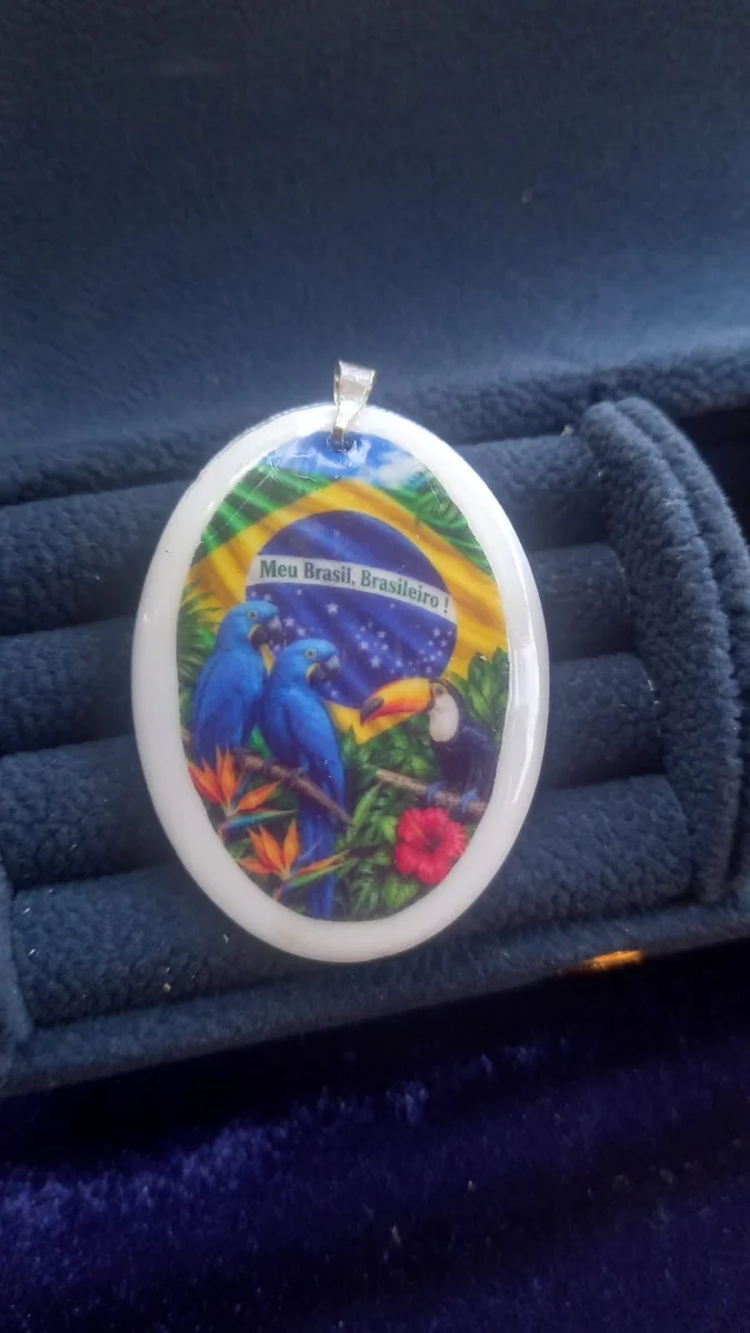 Pingente Camafeu Porcelana