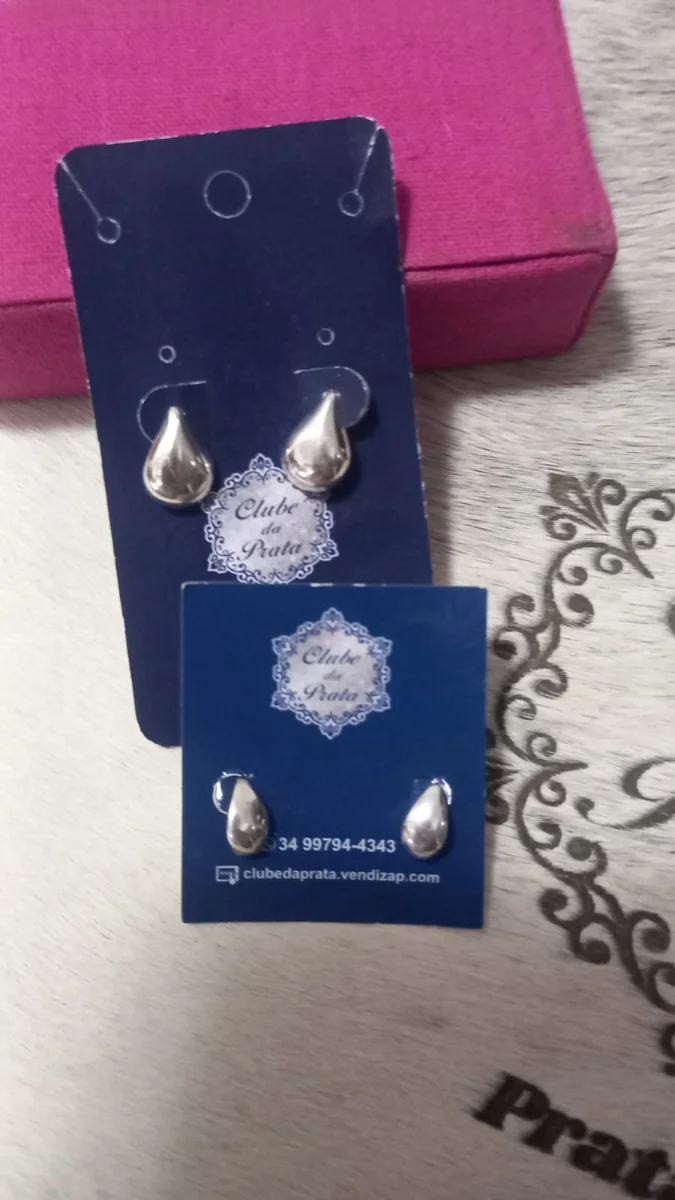 Brincos Gota com Tarraxa
