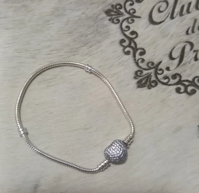 Pulseira para Berloque com Fecho de Coração