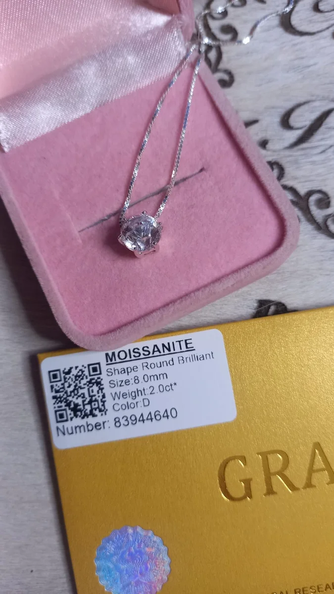 Colar em Diamante Moissanite 8mm