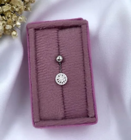 Piercing Umbigo Cravejado