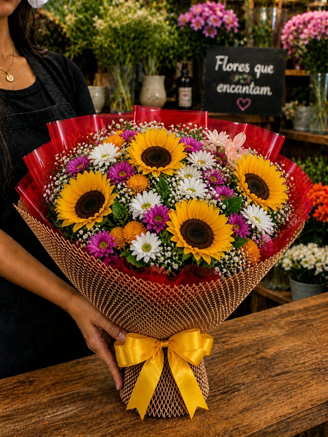 Flores do Campo e Girassol de Luxo
