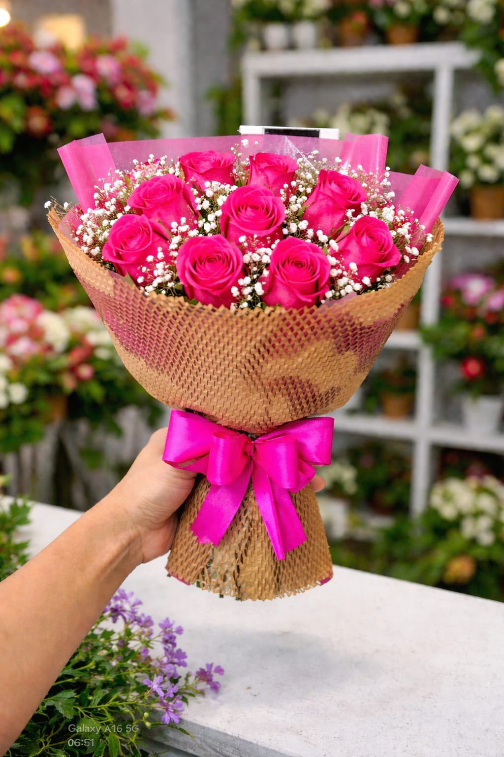 Buque de Rosas Pink de Luxo