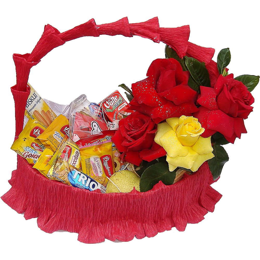 Cesta Especial Com Flores