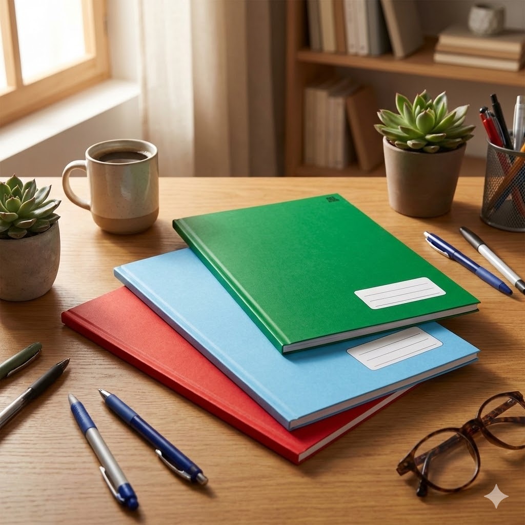 Kit Caderno Pequeno Costurado 1/4 Capa Dura 96 Folhas Escolar Anotações