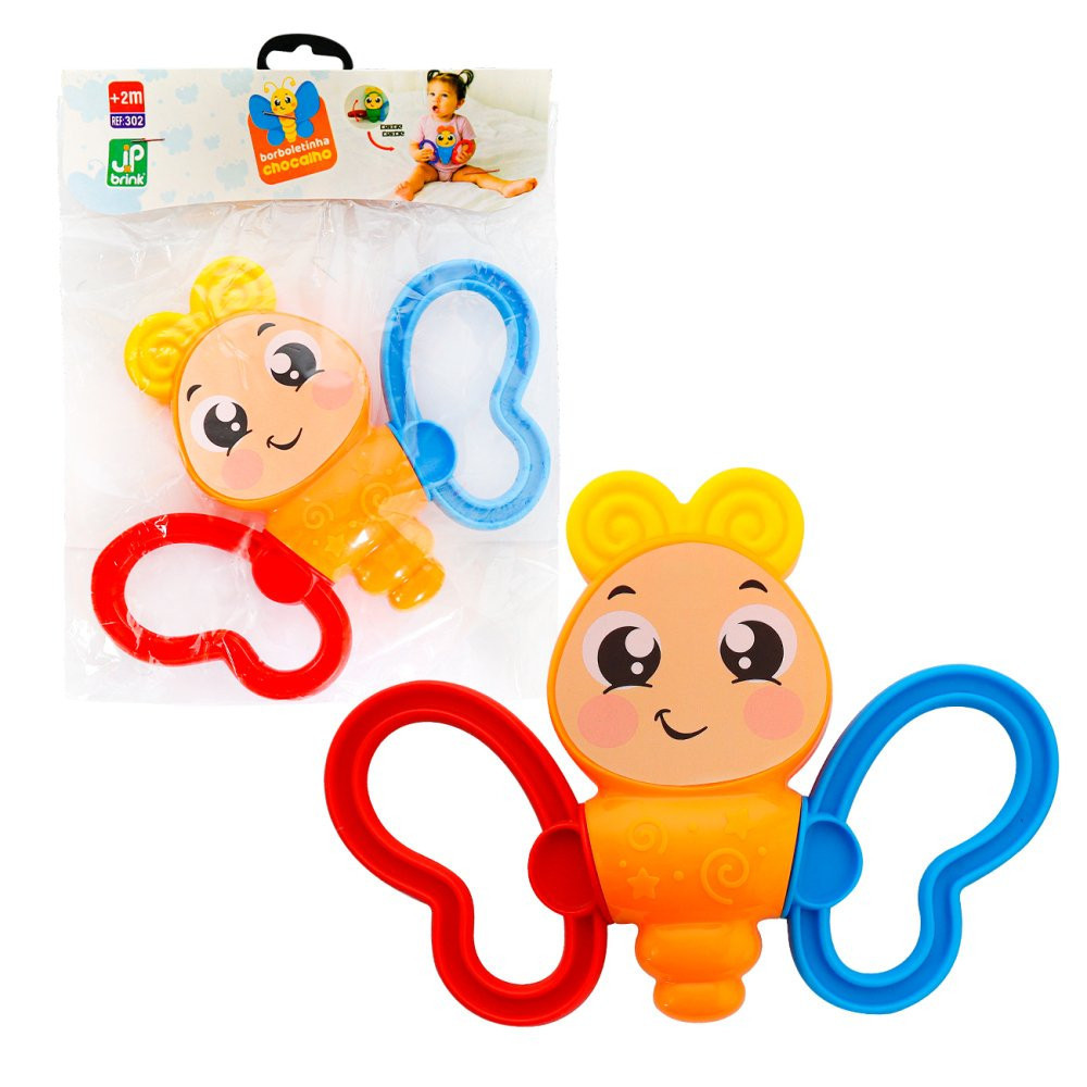 Bebê Chocalho Borboletinha Creck Creck Brinquedo Infantil