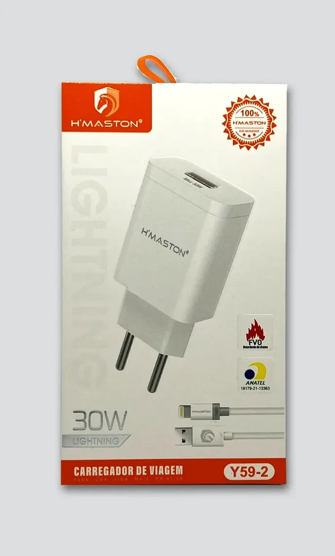 Carregador Para Celular Turbo Usb Lightning H'maston Y59-2