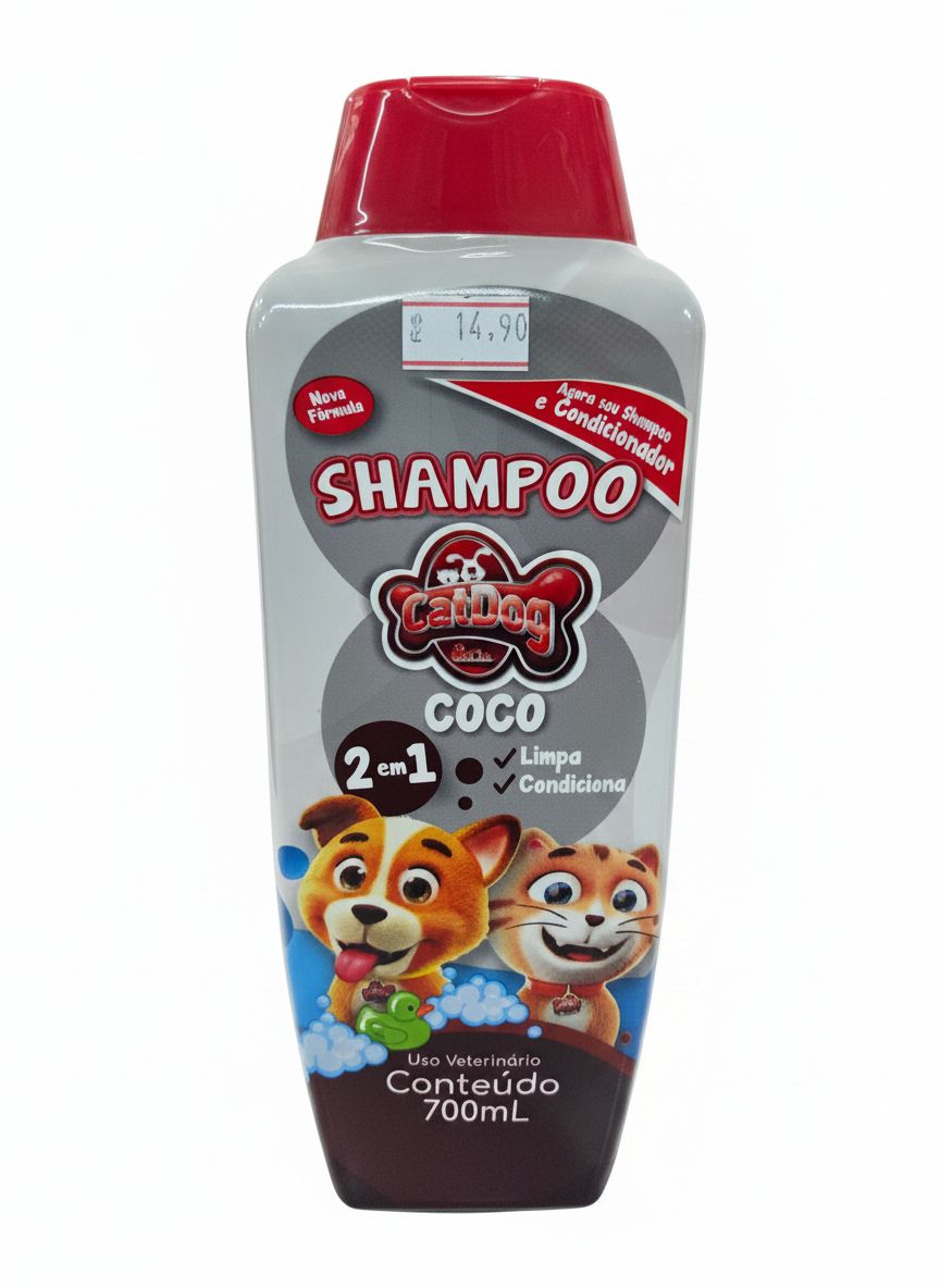 Shampoo Coco 2 em 1 CatDog & Cia para Cães e Gatos - 700ml
