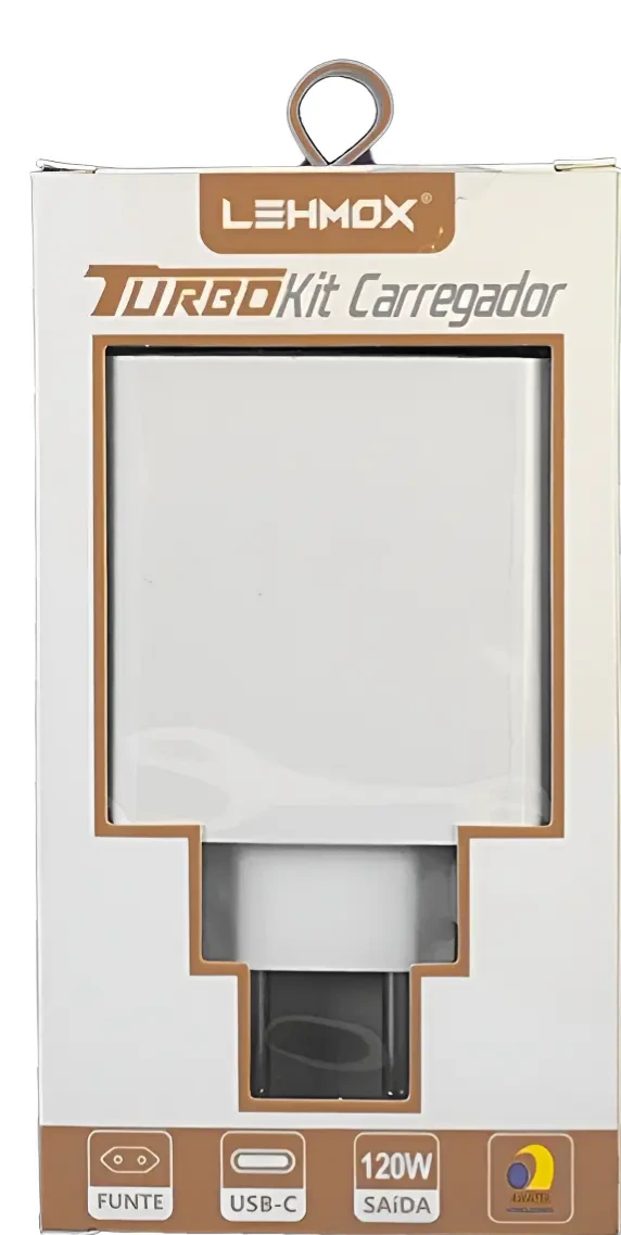 Carregador Fonte Lehmox Saída Usb-c Turbo 120w Le-626 Branco