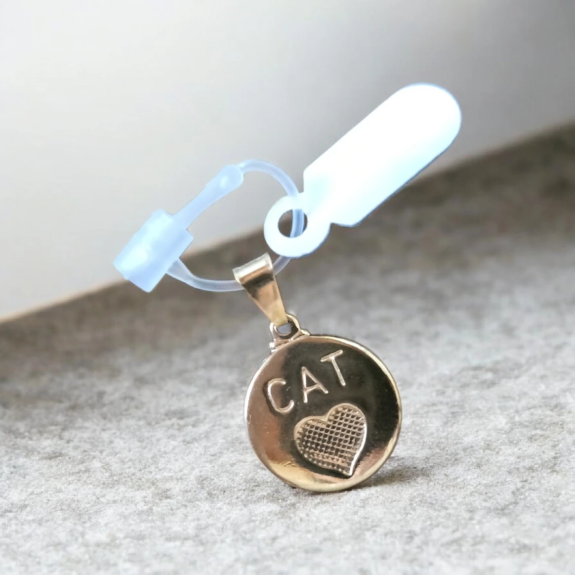 Pingente Medalha Coração Cat
