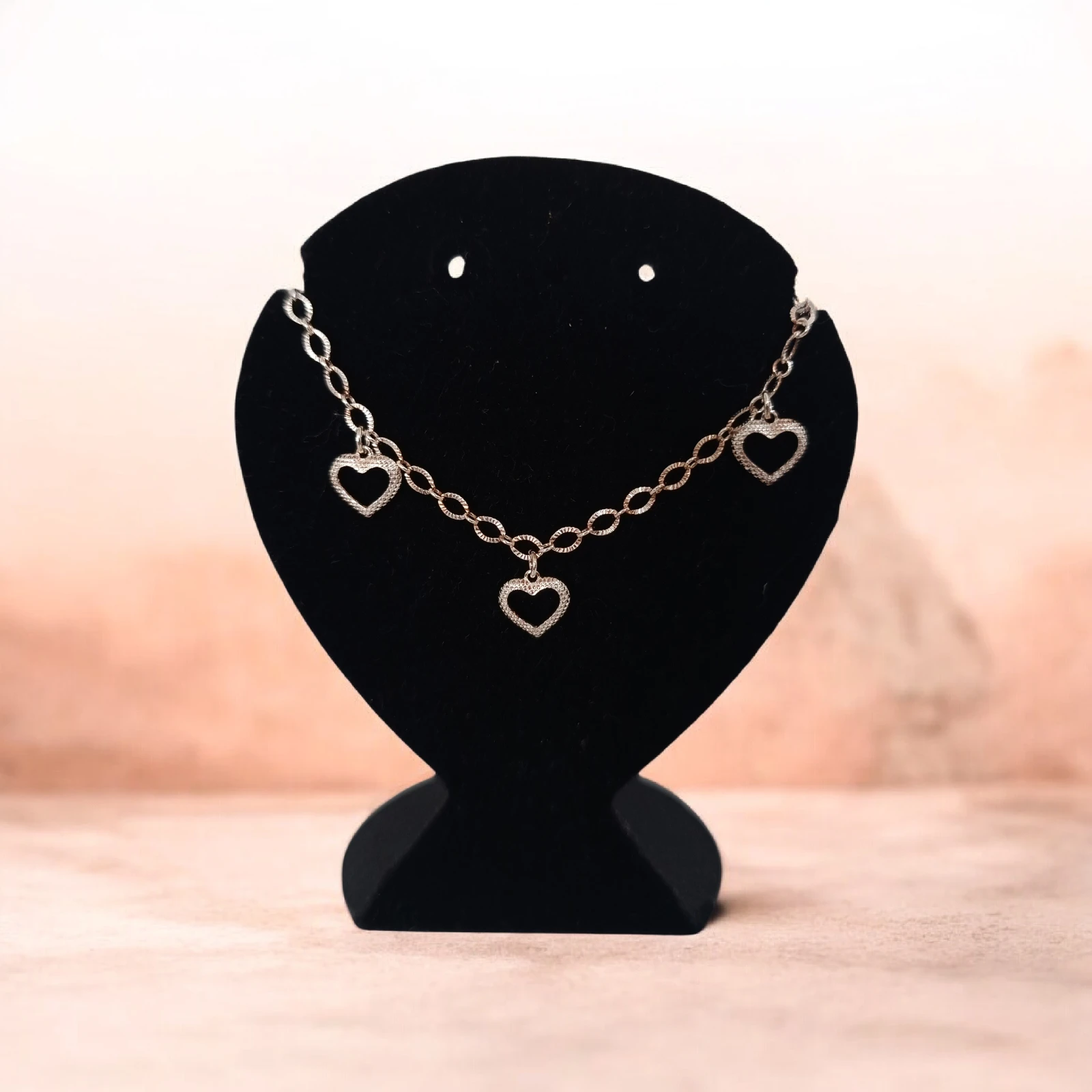 Pulseira Corações Prata