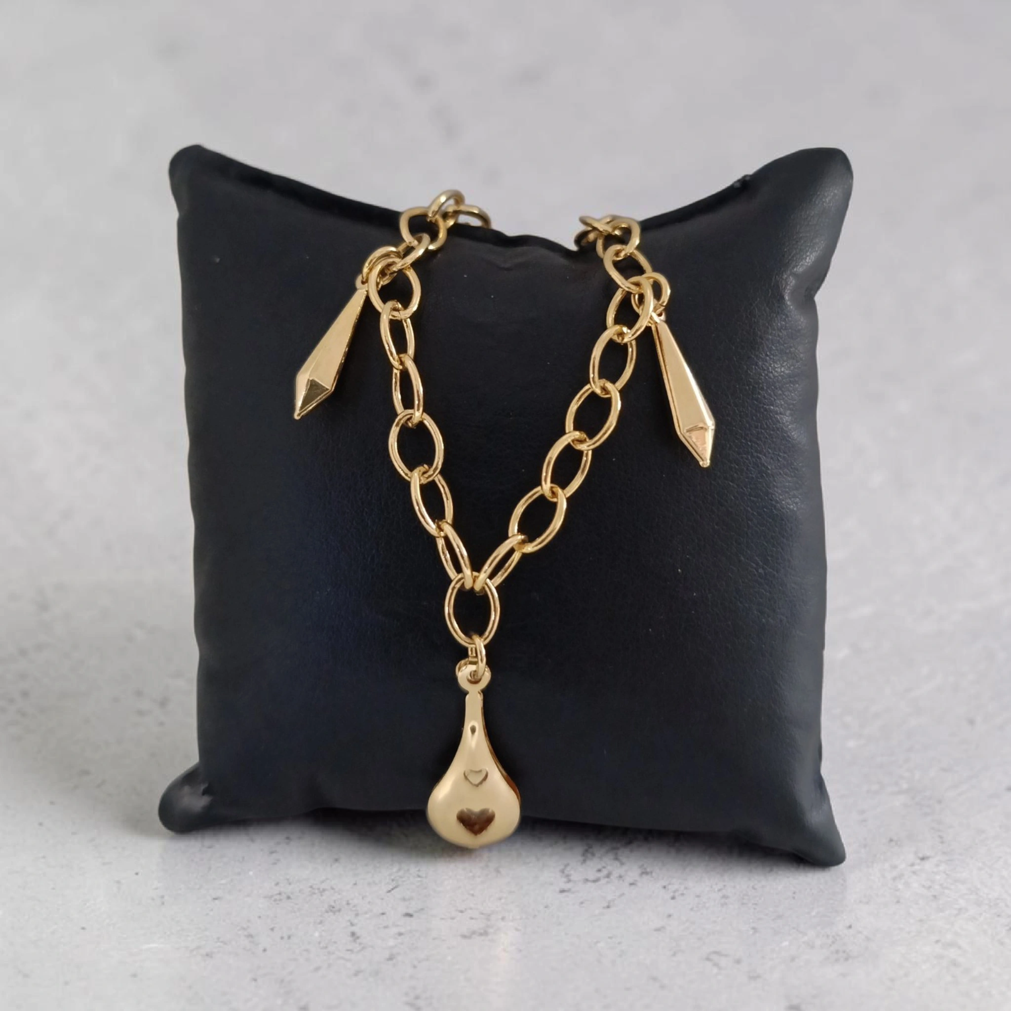 Pulseira Dourado com Pingente Gota