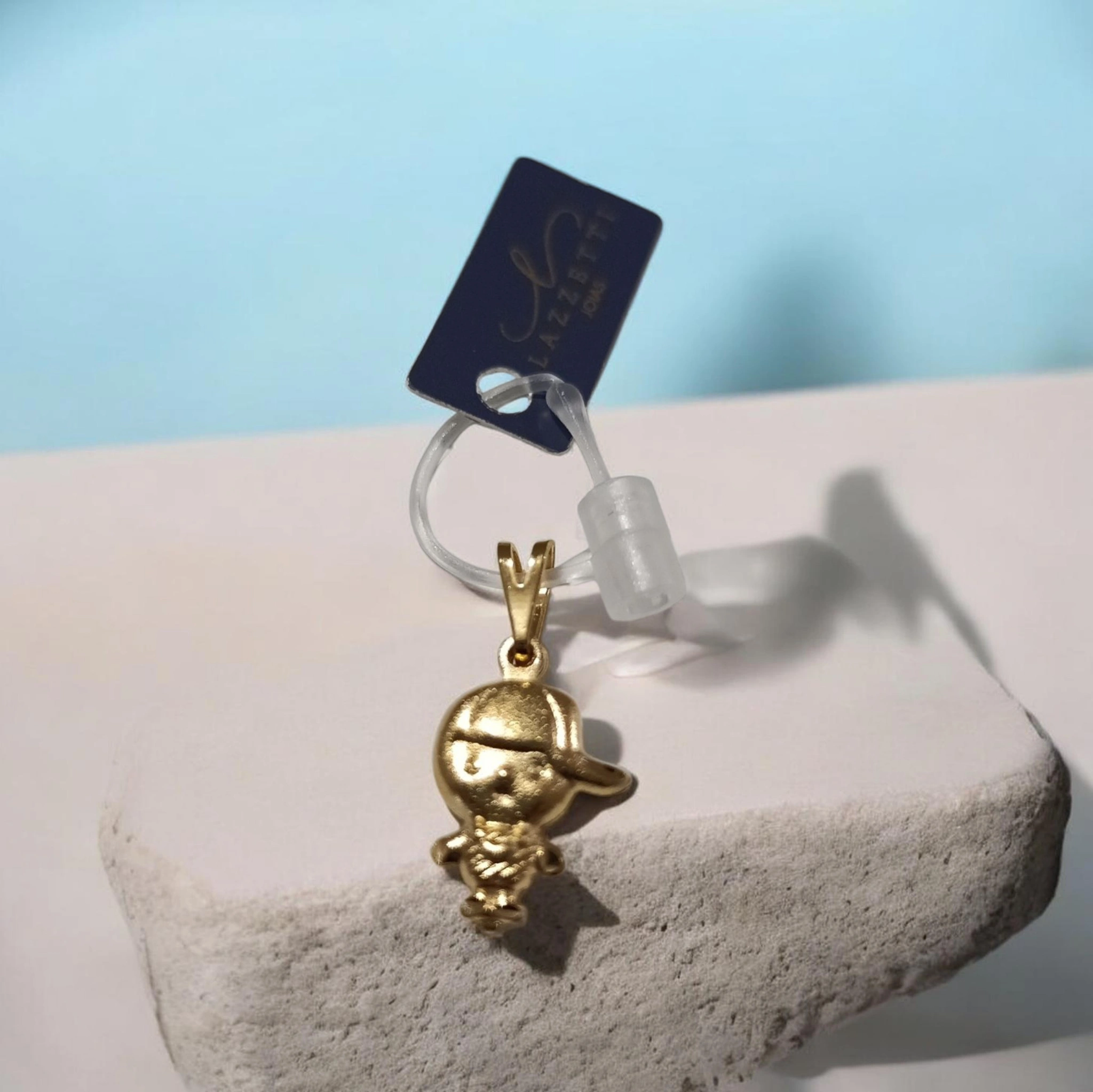 Pingente Fofo de Metal Dourado