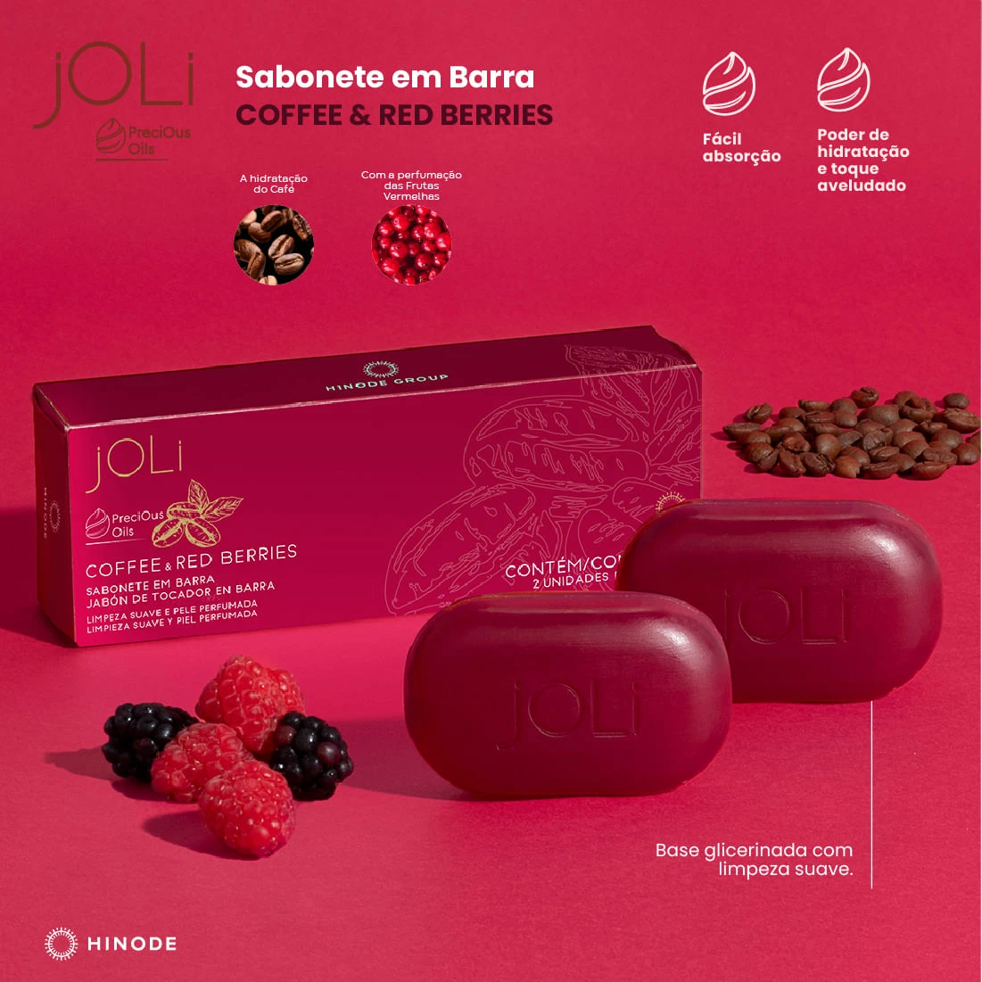 Sabonete Barra Coffee & Red Berries