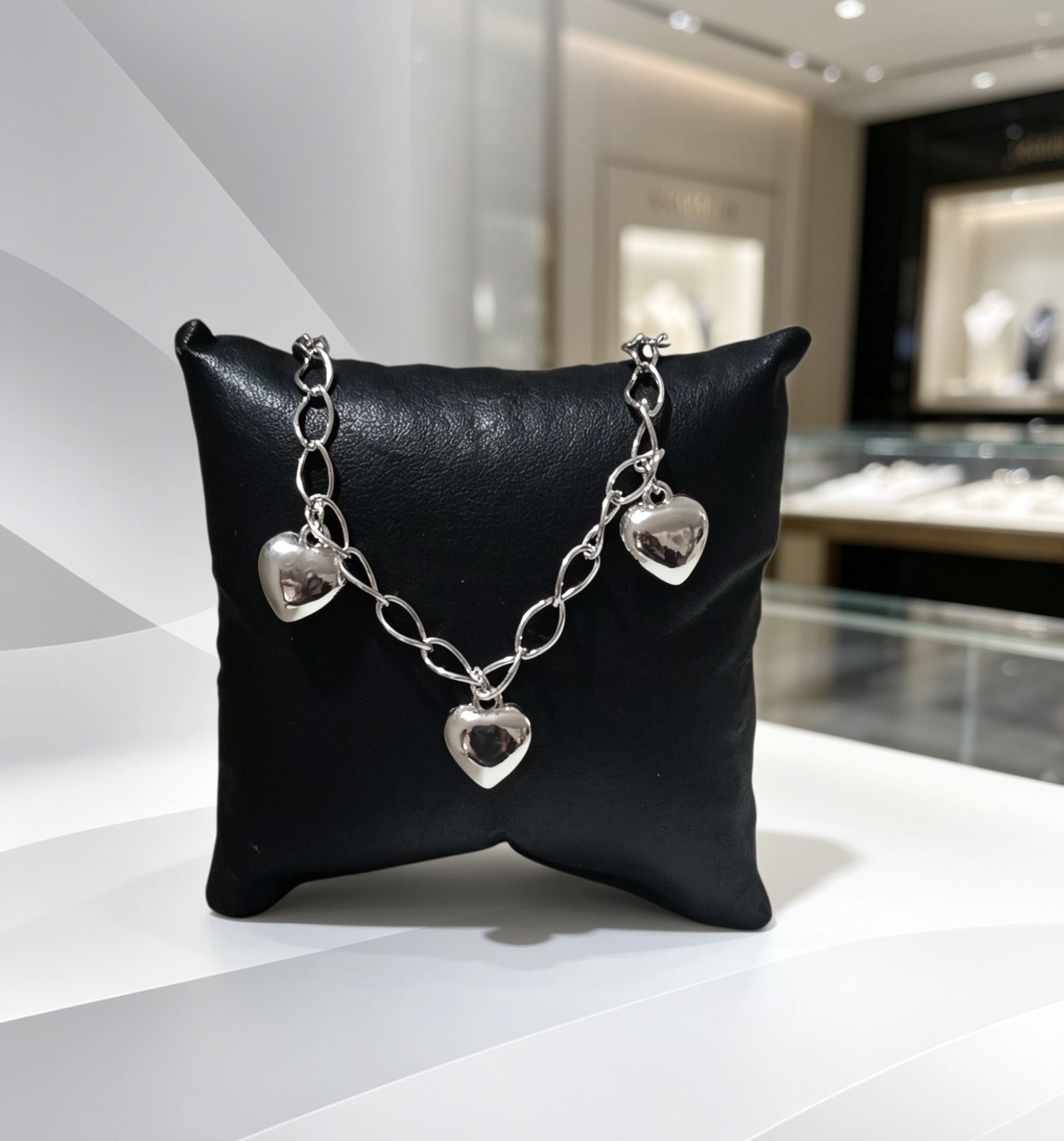 Pulseira Corrente com Corações