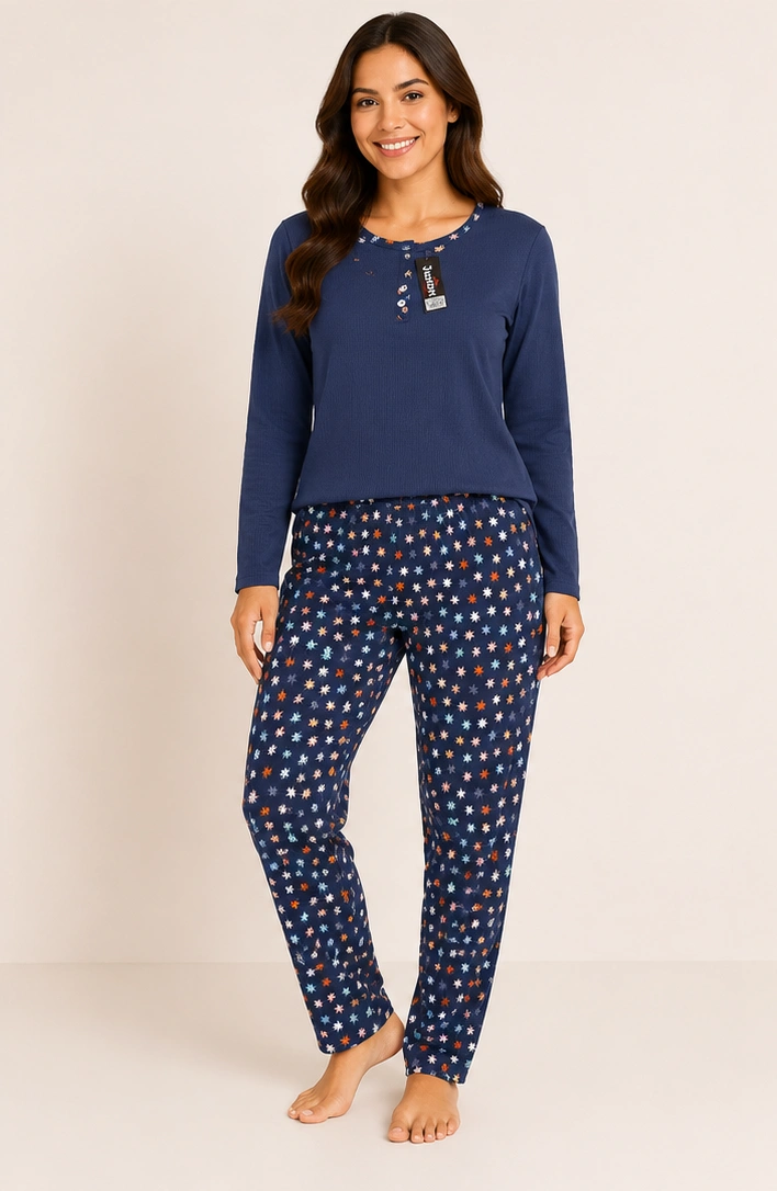 Pijama Feminino Dois Botões