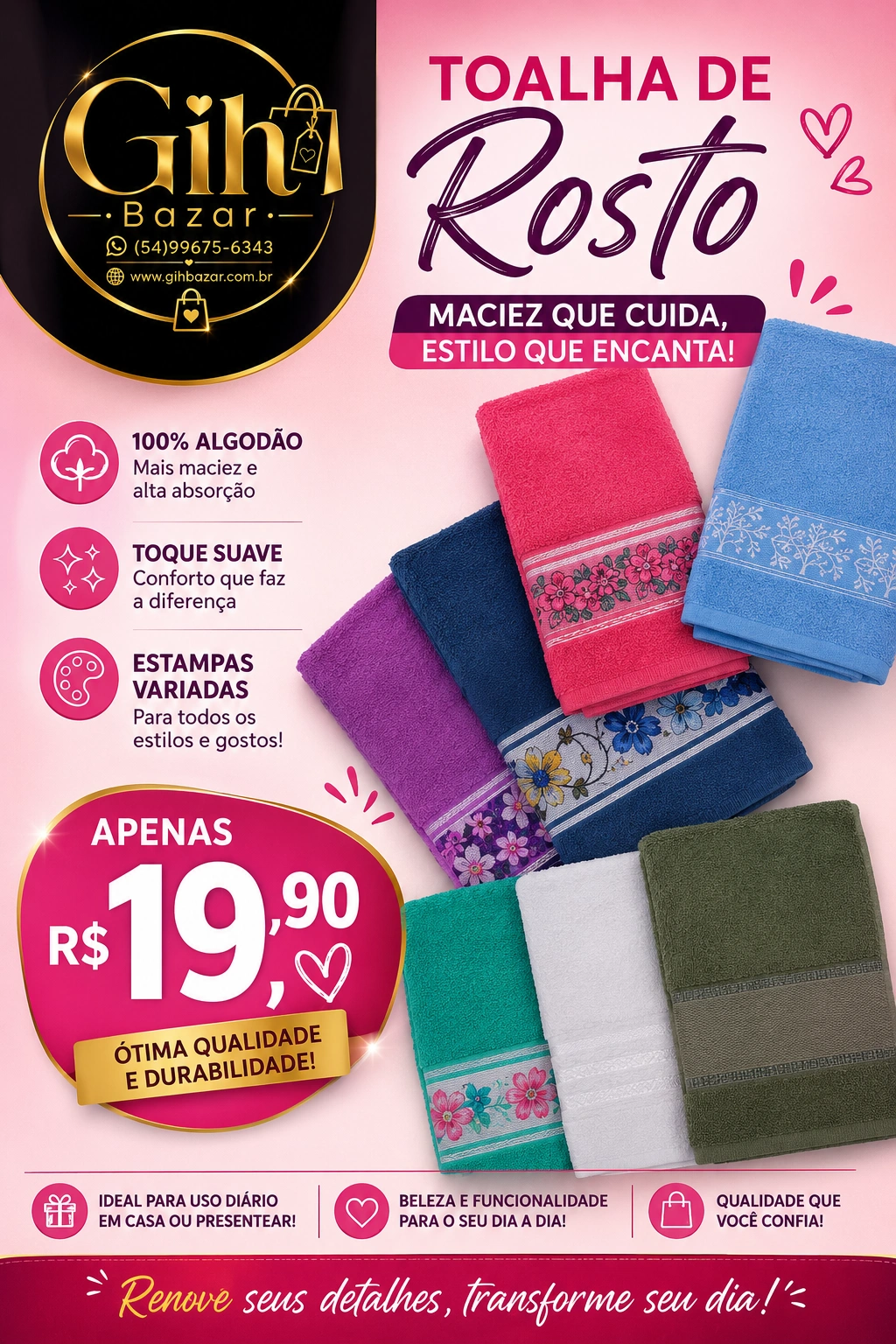 Toalha de Rosto